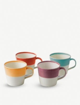 Royal Doulton 1815 porcelain mugs set of four, imported from the UK