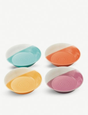 Royal Doulton Bright Colours porcelain pasta bowls 22cm, imported from the UK