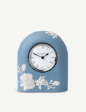 Wedgwood Magnolia Blossom jasperware mantel clock 13cm, imported from the UK