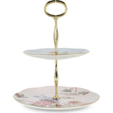 selfridges Cuckoo Two-Tier Bone China Cake Stand, H 25cm W 21cm- Buy online at McGrocer