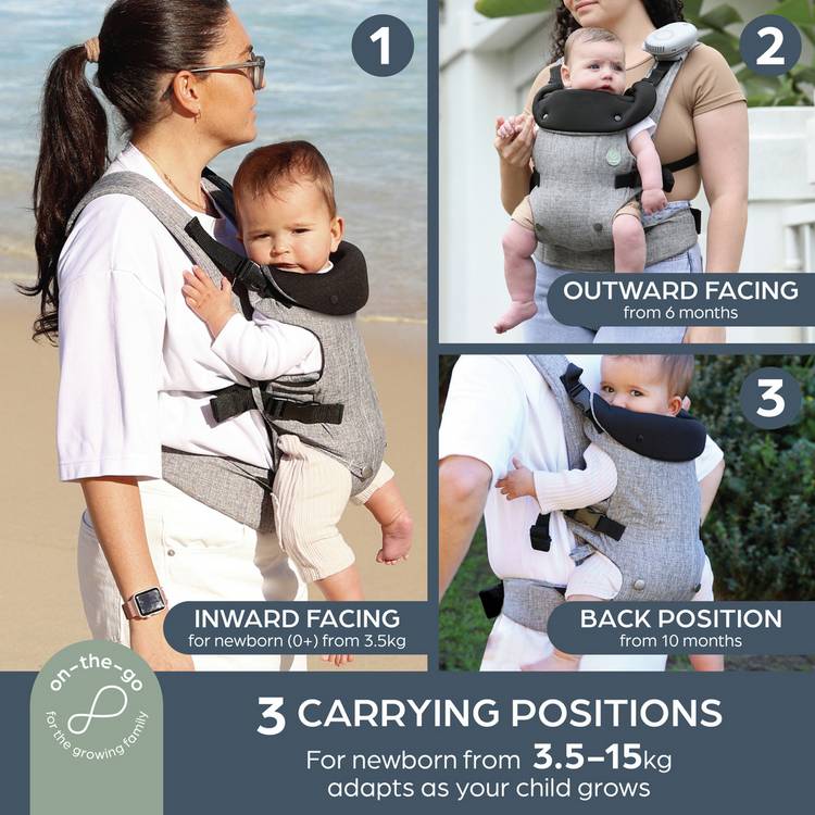 Dreambaby 3 way baby carrier grey - British product