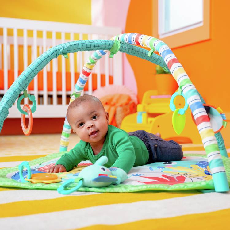Bright Starts Foldaway PlayGym 78cm baby activity mat with toys, imported from the UK