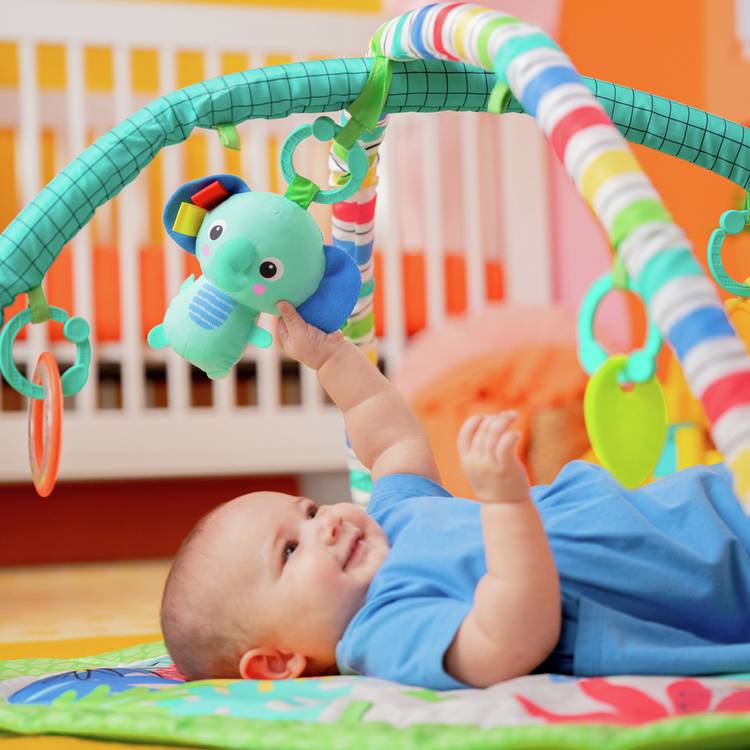 Bright Starts Foldaway PlayGym 78cm baby activity mat with toys, imported from the UK