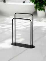 Next Showerdrape Black Aspen Freestanding Double Towel Stand Bathroom Accessory 69x23x17cm- Buy online at McGrocer