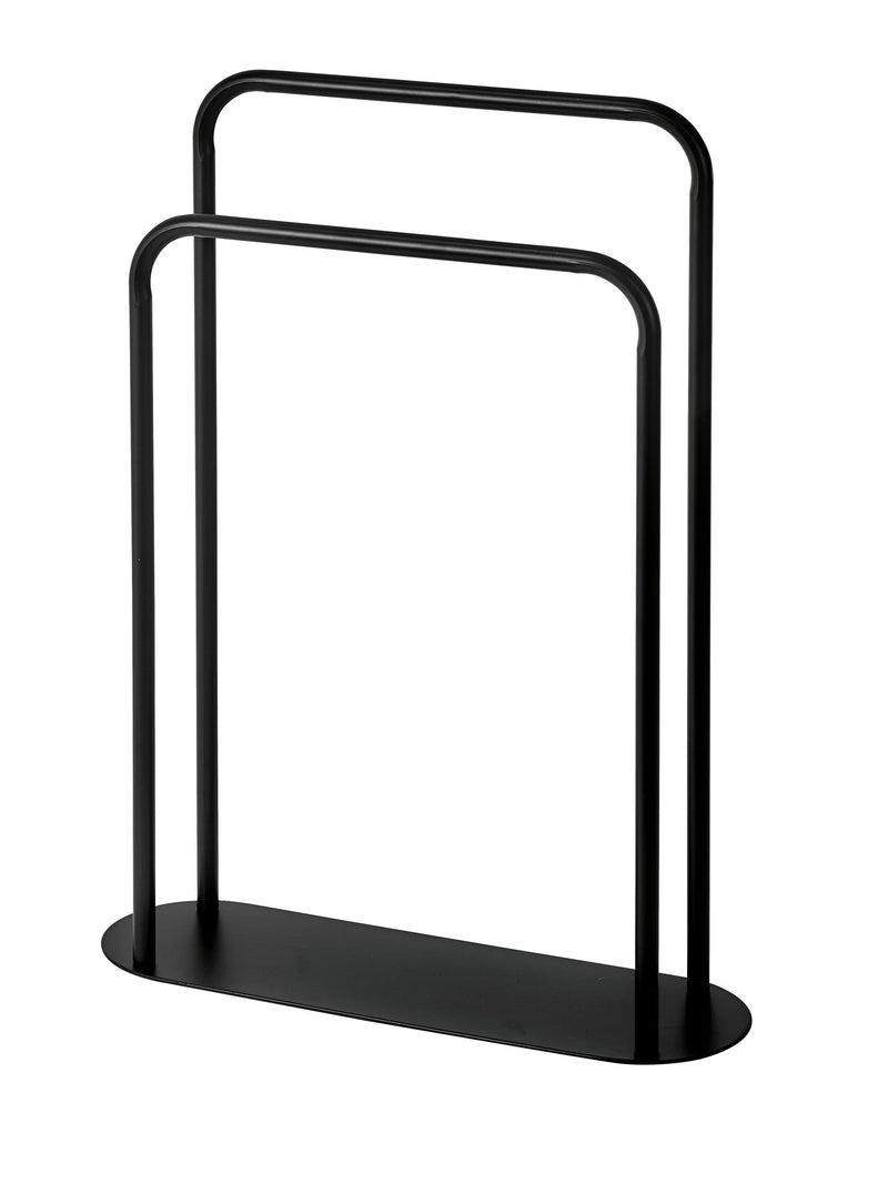 Showerdrape Black Aspen freestanding double towel stand 69x23x17cm (British brand)