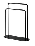 Showerdrape Black Aspen freestanding double towel stand 69x23x17cm (British brand)