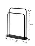 Showerdrape Black Aspen freestanding double towel stand 69x23x17cm (British brand)