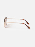 Oliver Bonas brown animal print round sunglasses - British product