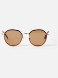 Oliver Bonas brown animal print round sunglasses - British product
