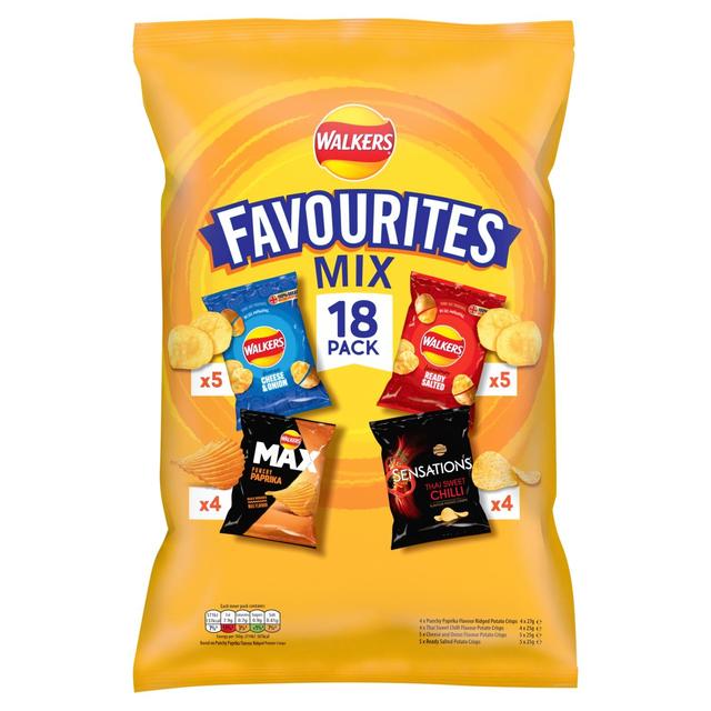 Walkers Favourites Mix Multipack Snacks Crisps   18 per pack GOODS M&S