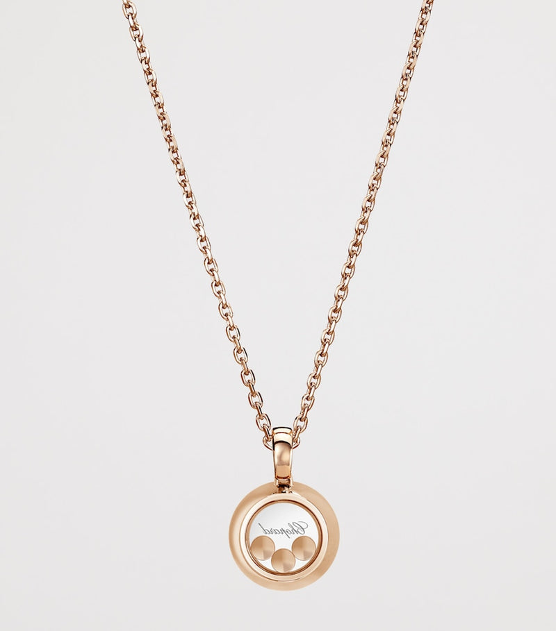 Chopard pendant necklace rose gold and diamond (British brand)