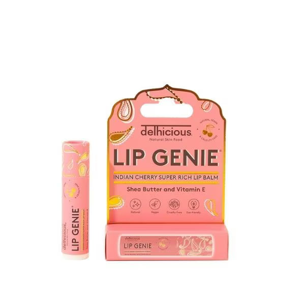 Delhicious Lip Genie Indian Cherry lip balm 4.25g - British product