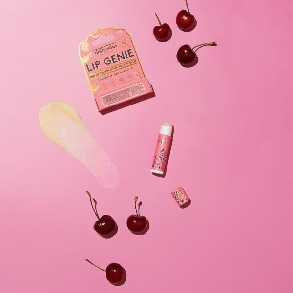 Delhicious Lip Genie Indian Cherry lip balm 4.25g - British product