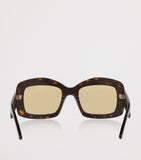 TOM FORD Venetia oversized acetate sunglasses with gold T detail, imported from the UK
