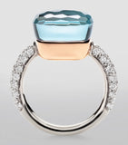 Pomellato Nudo Maxi Ring mixed gold diamond topaz, UK version