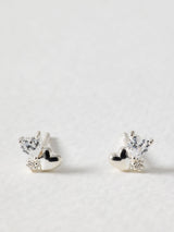 Next Oliver Bonas Estelle Heart Cluster Silver Stud Earrings- Buy online at McGrocer