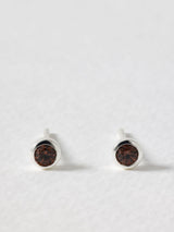 Next Oliver Bonas Nina Brown Stone Silver Stud Earrings- Buy online at McGrocer
