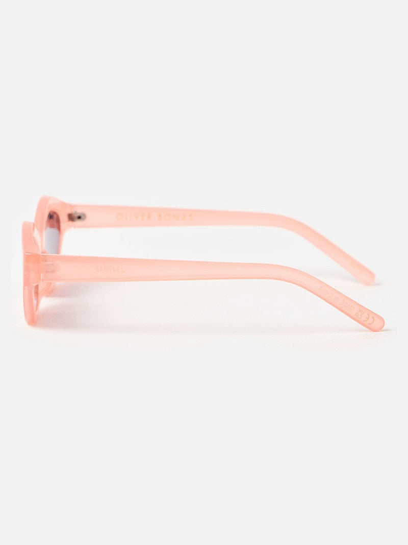 Oliver Bonas peach mini angled sunglasses, imported from the UK