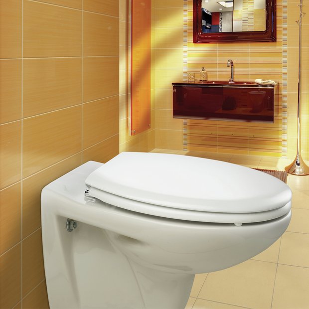 Bemis Ultra-Fix white toilet seat (British brand)