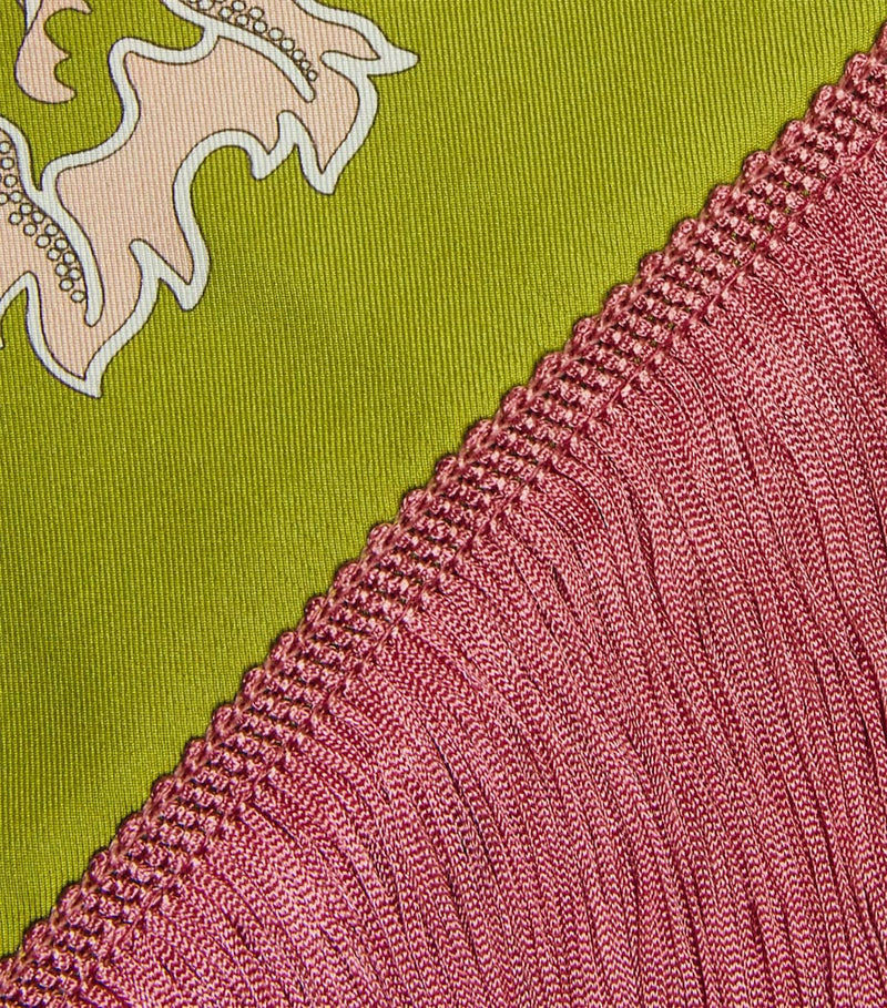La DoubleJ silk scarf with botanical print 90cm, UK version