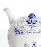 Royal Copenhagen Blue Fluted Half Lace Teapot 1L, imported from the UK