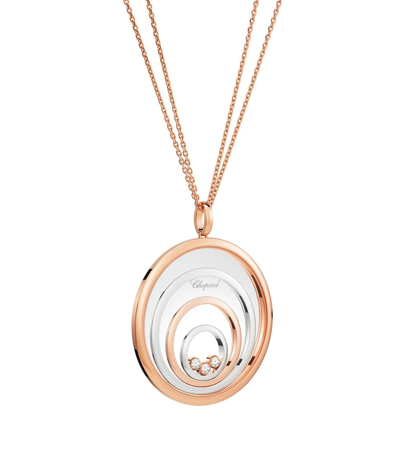 Chopard mixed gold diamond Happy Spirit pendant (British brand)
