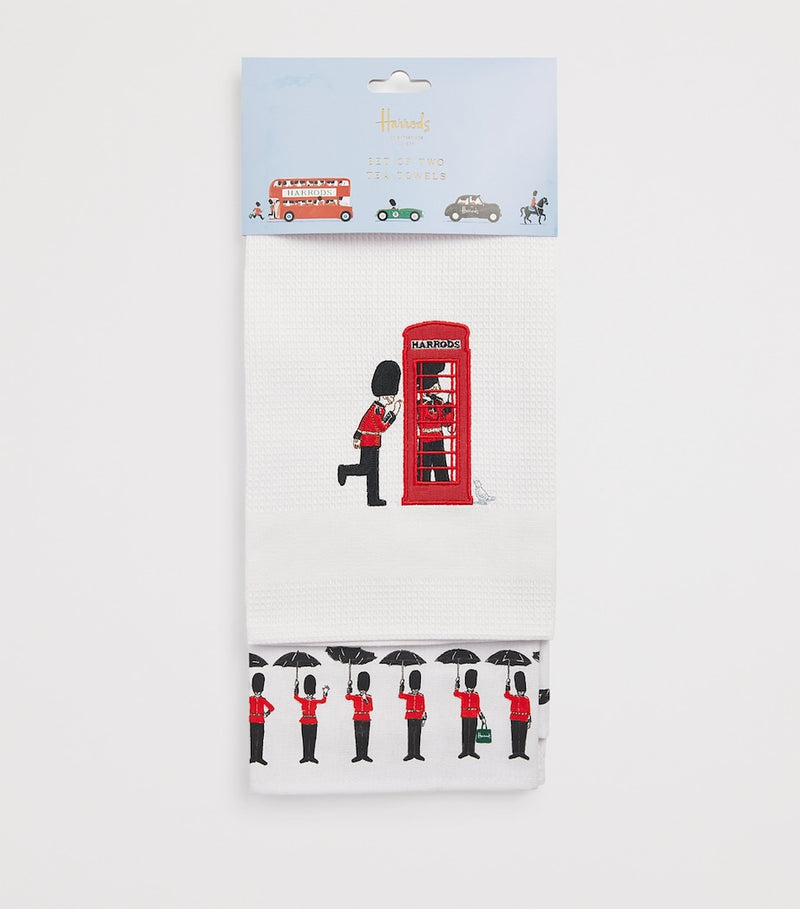 Harrods Guardsmen tea towels set of two - British product