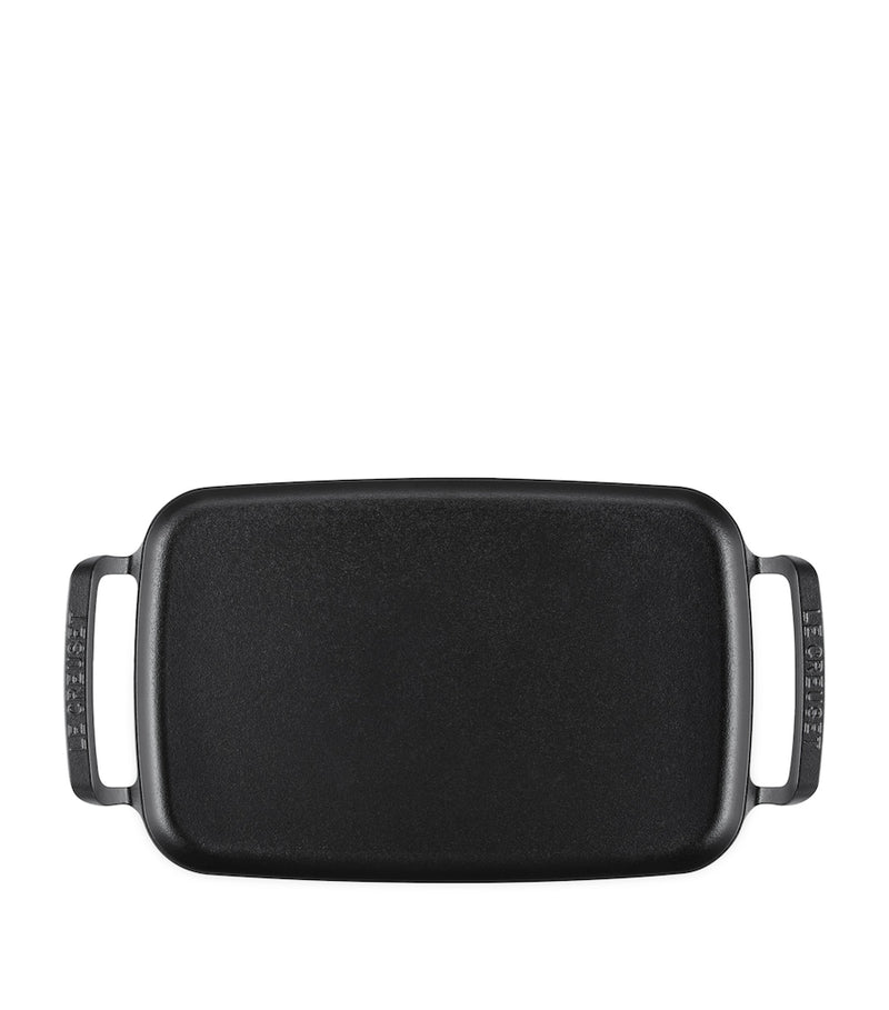Le Creuset cast iron rectangular BBQ griddle 40cm, UK version
