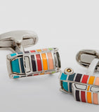 Paul Smith mini cufflinks featuring Mini car design - British product