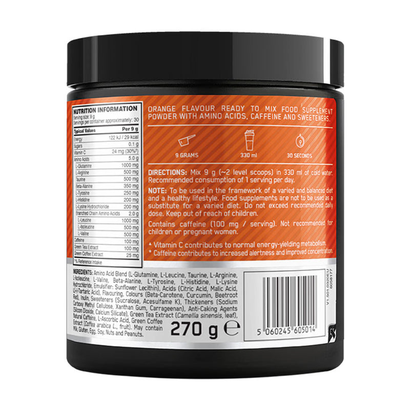 Optimum Nutrition Amino Energy Orange 270g, imported from the UK