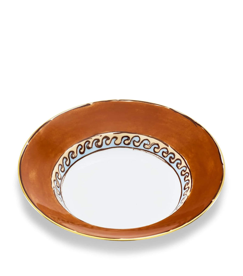 GINORI 1735 porcelain soup plate Il Viaggio di Nettuno 24.5cm, UK version