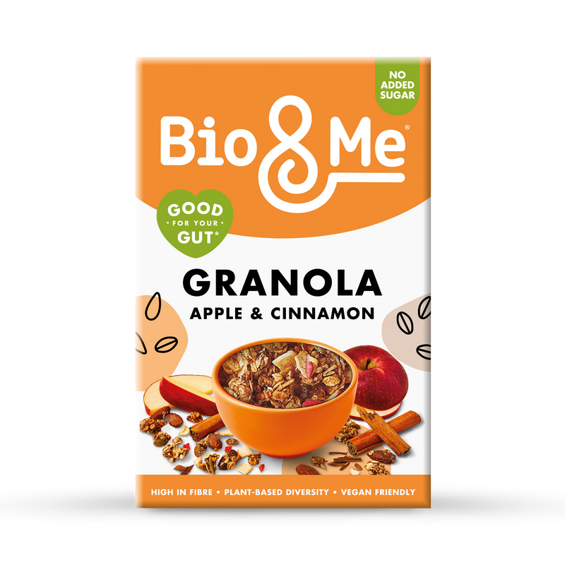 Bio&Me Apple Cinnamon Granola 360g, imported from the UK