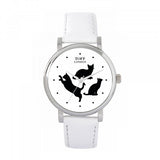Superdrug Toff London White Ladies Playful Cats Watch- Buy online at McGrocer