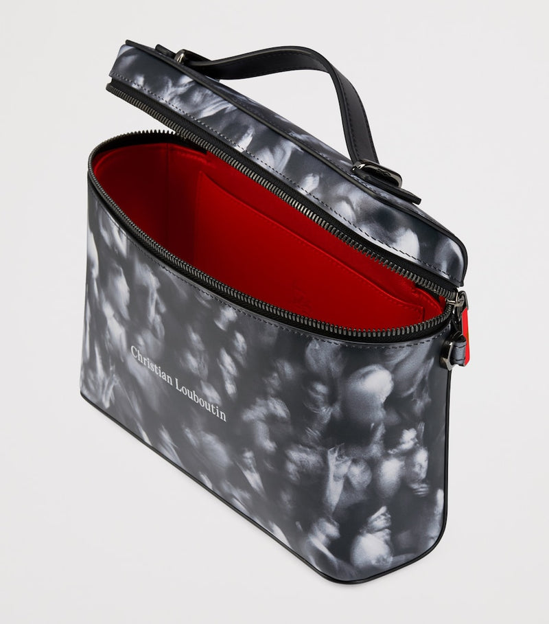 Christian Louboutin Tactical cross-body calfskin bag red zips - British product