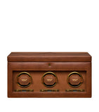 WOLF Brogue triple watch winder with storage, UK version