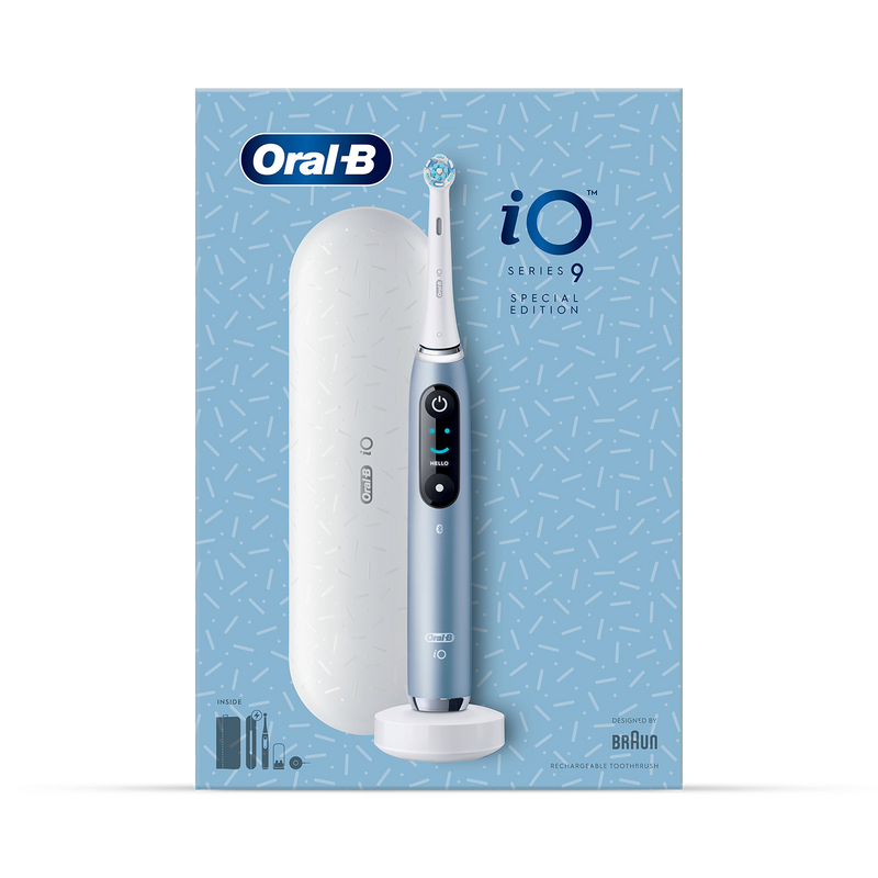 Oral-B iO 9 Special Edition Blue electric toothbrush, imported from the UK