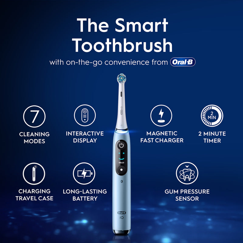 Oral-B iO 9 Special Edition Blue electric toothbrush, imported from the UK