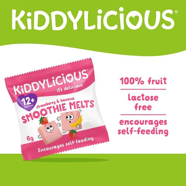 Kiddylicious Strawberry Smoothie Melts 6g (British brand)