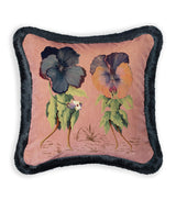 Harrods House Of Hackney Medium Velvet Amatoria Pansies Fringed Decorative Cushion 45cm x 45cm- Buy online at McGrocer