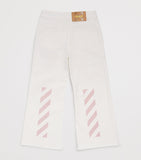 Off-White Kids Bookish Diagonal Straight Jeans 4-12+ years, imported from the UK