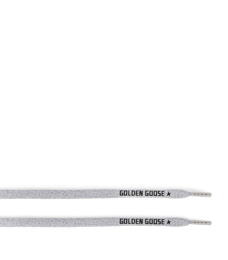 Golden Goose logo print laces - British product