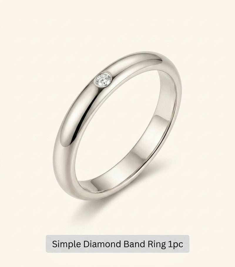Cartier 1895 rose gold wedding band with diamond 3mm (British brand)