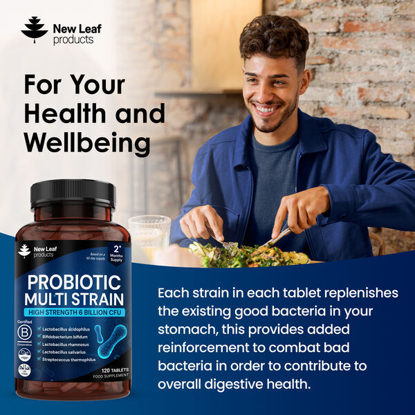 New Leaf Probiotic Multi Strain 120 Tablets, UK version