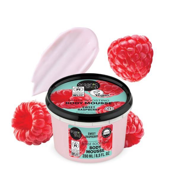 Organic Shop sweet raspberry body mousse 250ml (British brand)