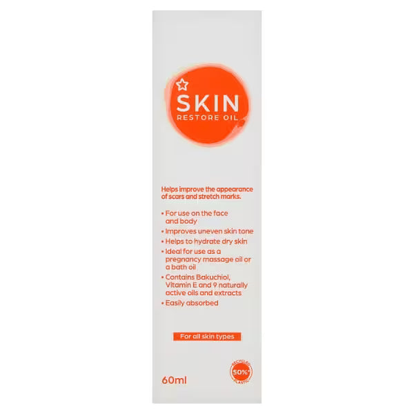 Superdrug skin restore oil for scars 60ml (British brand)