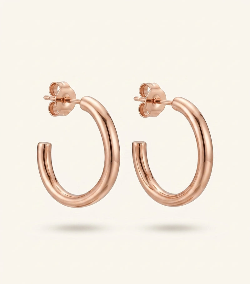 Cartier rose gold hoop earrings, imported from the UK