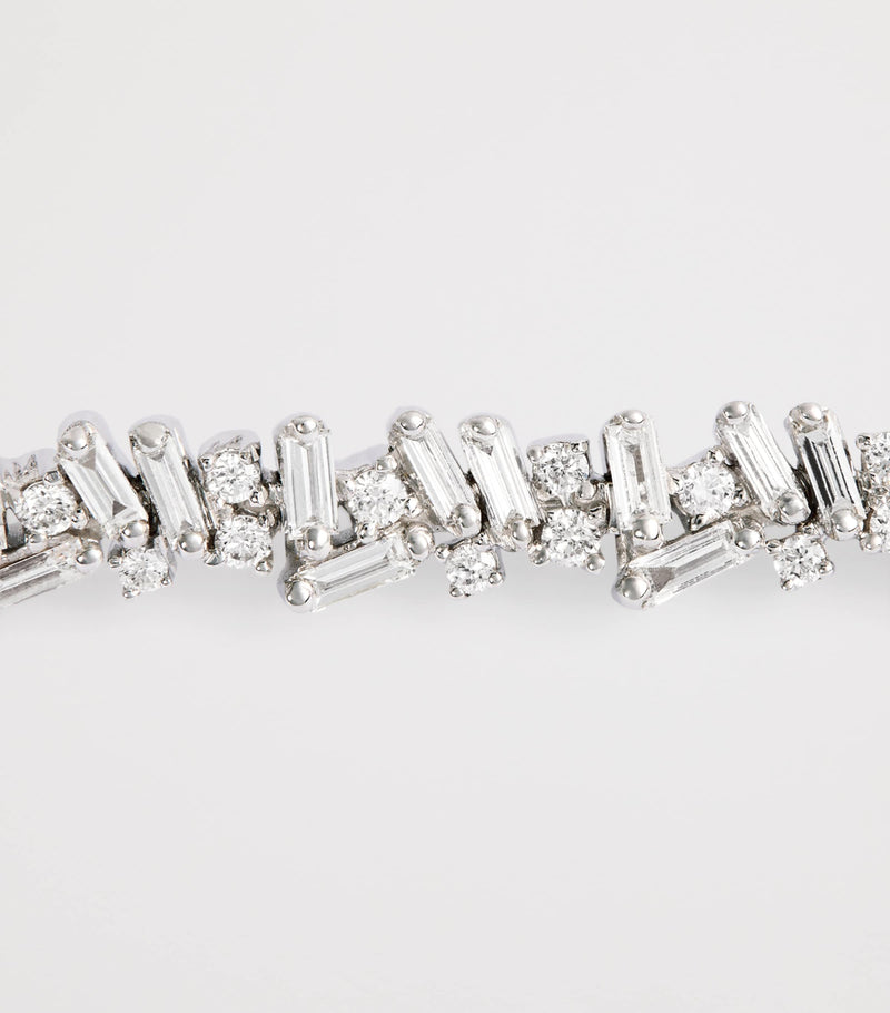 Suzanne Kalan white gold and diamond tennis bracelet - British product