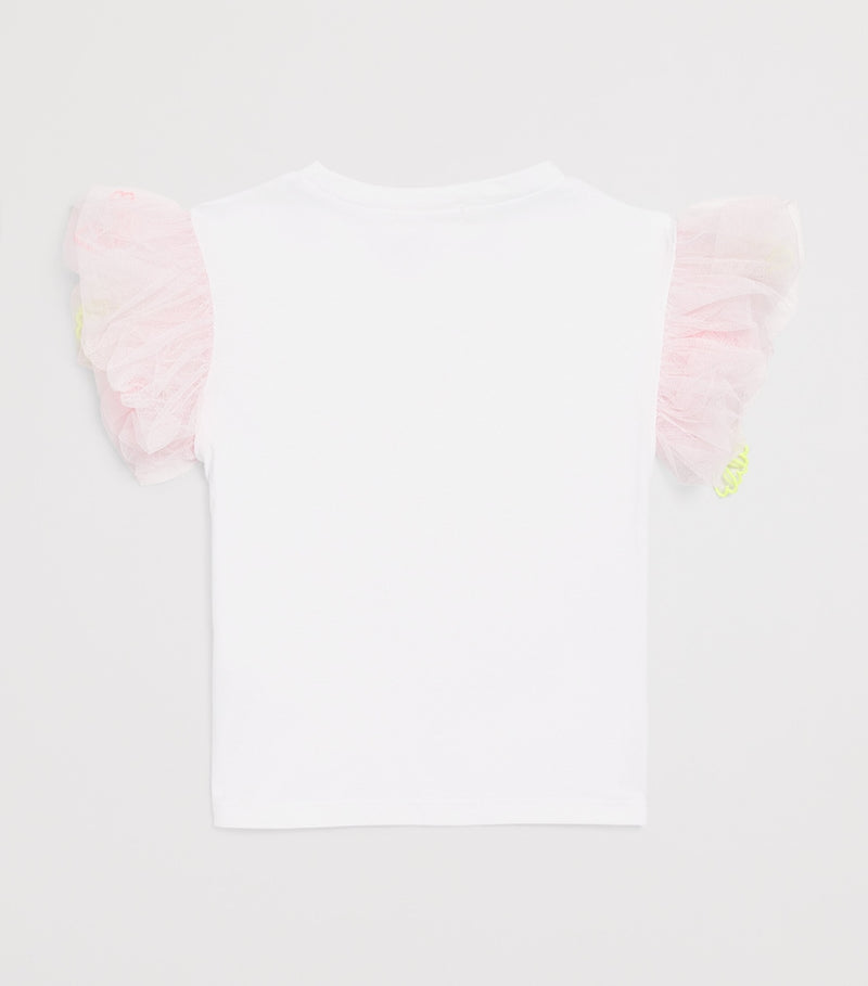 Billieblush Cotton Tulle-Sleeve T-Shirt 3-12 Years - British product