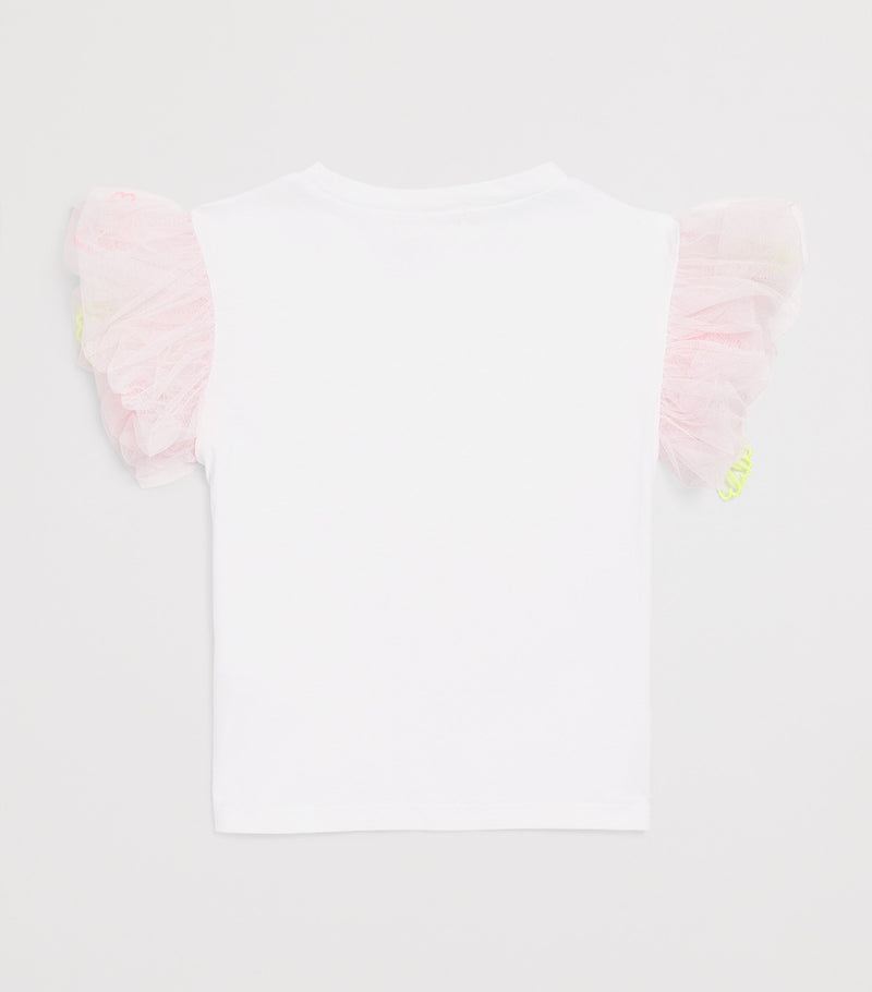Billieblush Cotton Tulle-Sleeve T-Shirt 3-12 Years - British product