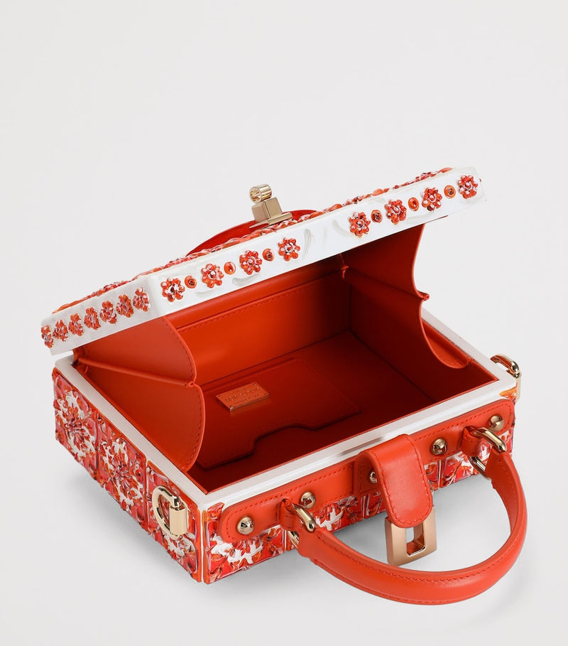Dolce & Gabbana Dolce Box resin handbag top-handle, imported from the UK
